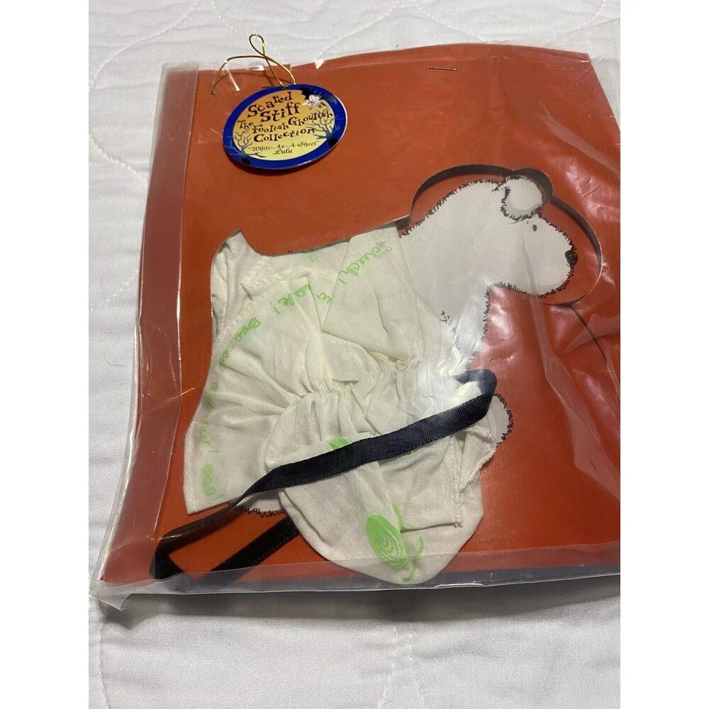 Muffy VanderBear’s Dog Lulu’s  Scared Stiff ,White as a Sheet, Halloween Costume